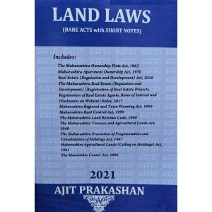 Ajit Prakashan's Land Laws (Bare Acts with Short Notes) | Land Laws I & II [2021. Edn] 